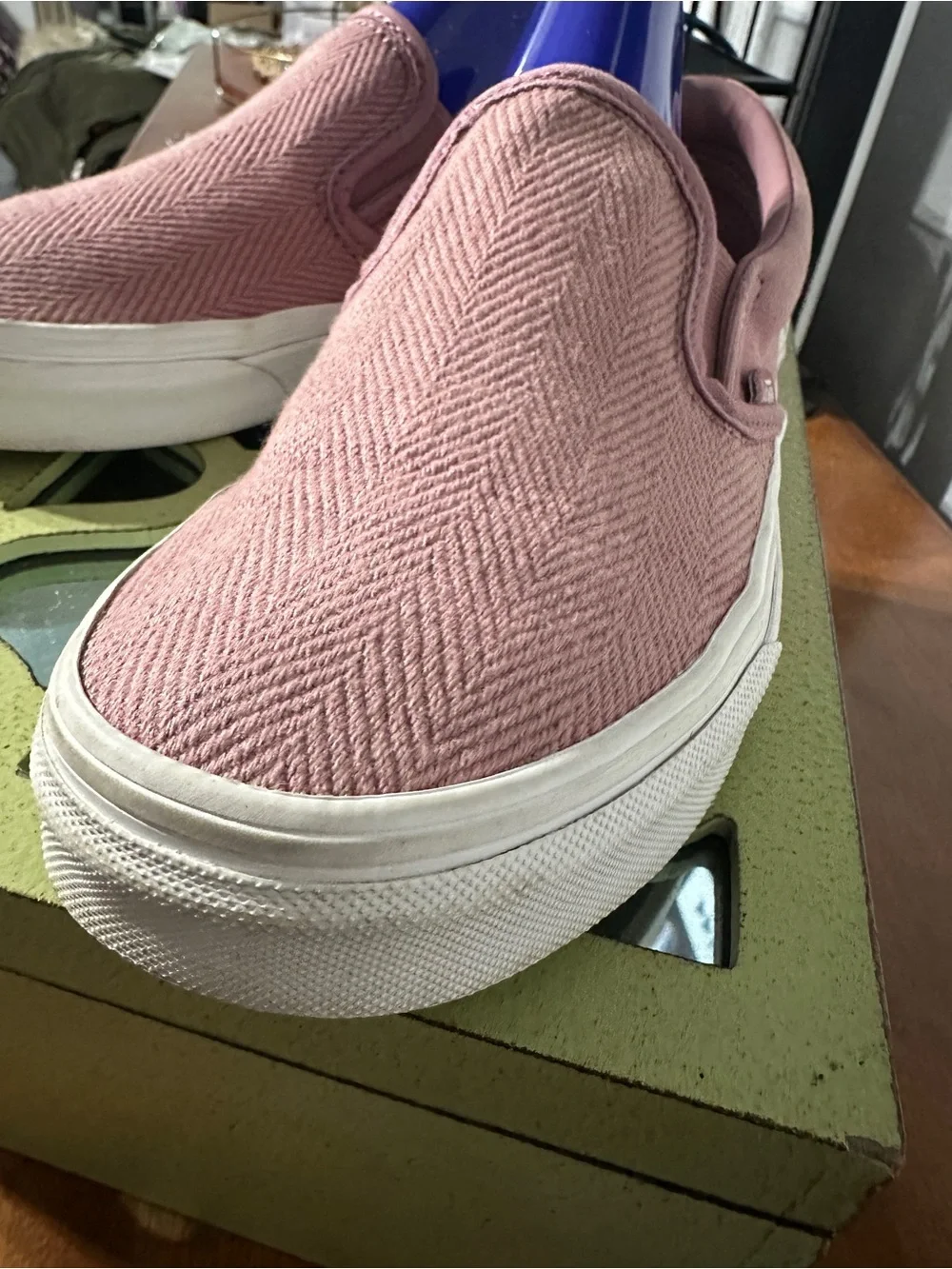 Vans Slip-On Sneakers in Mauve Pink/Dusty Rose